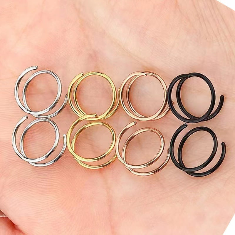 Spiral Double Nose Stud