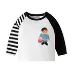 Cartoon Bear Long-sleeved T-shirt for Boys (3-10 Years)