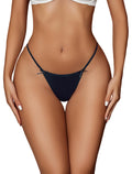 Avidlove Women Sexy Panties No Show Cotton Thongs Breathable Lingerie Underwear Navy Blue M