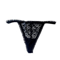Women's Heart Embroidered Lace Thong Underwear