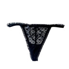 Women's Heart Embroidered Lace Thong Underwear