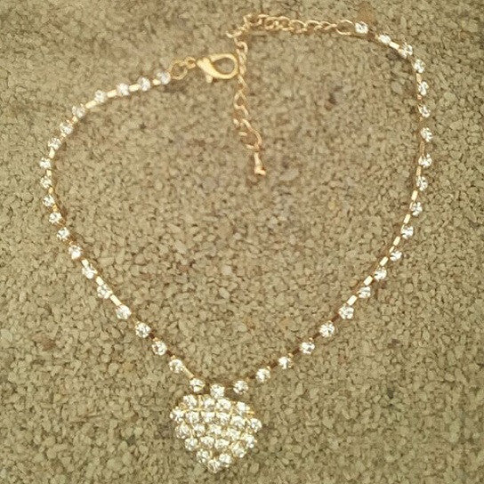 Crystal Heart Anklet
