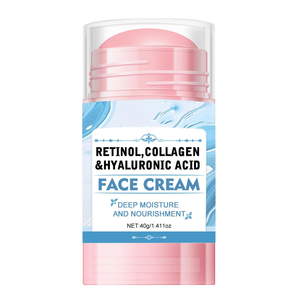 Face Balm Stick Retinol Collagen Hydrating Moisturizer Stick with Hyaluronic Acid Face Cream for Women and Men Reduces Wrinkles & Enhances Elasticity Softer Smoother Skin1.41 Oz