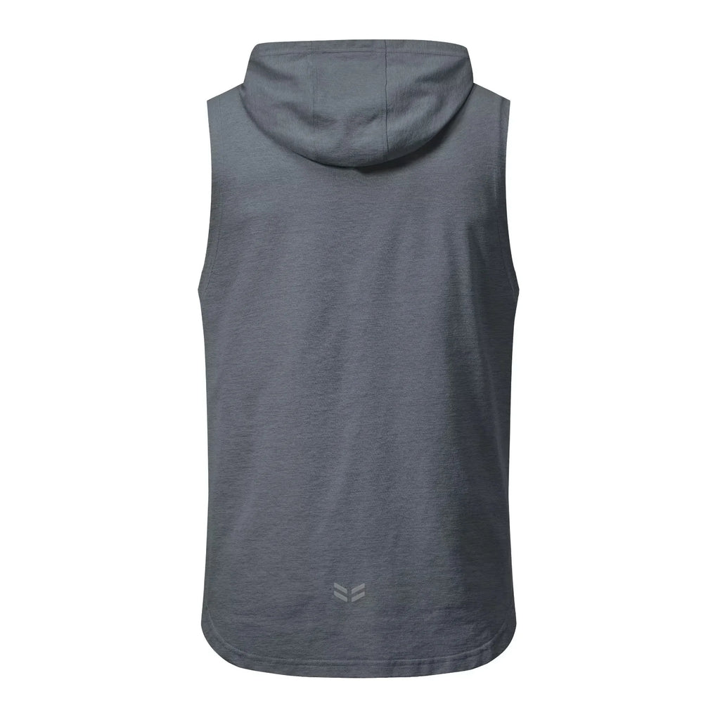 Men's Hooded Running Vest Athletic Tank Top for Fitness