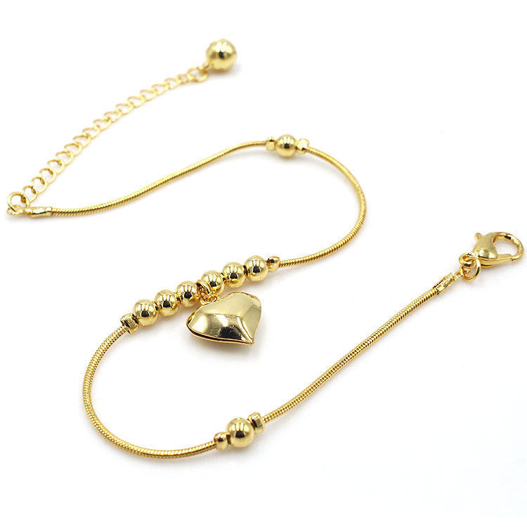 Golden Heart Anklet