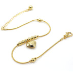 Golden Heart Anklet