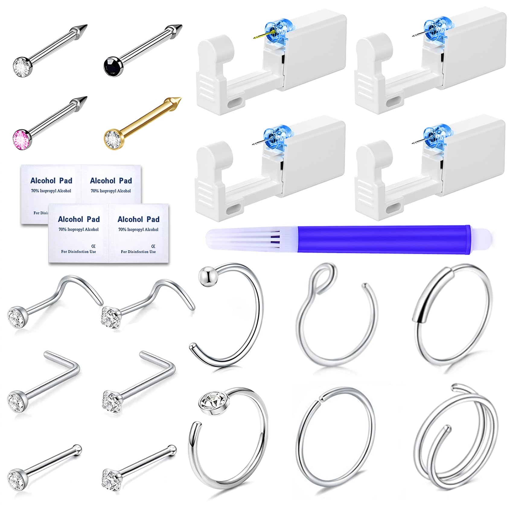 25PCS Nose Piercing Kit