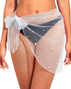 Holipick Shiny Sarong Coverups for Women Bathing Suit Wrap Skirt Swimsuit Beach Bikini Cover Up