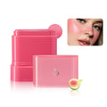 Multi-Purpose Makeup Hydrating Cream Blush Stick Beauty Solid Moisturizer Stick For Cheek & Eyes & Lips，Waterproof Natural Moisture Smooth Blendable Matte Finish Face Blush Makeup (#02 Guava)