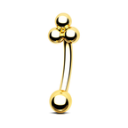 Gold Curved Barbell