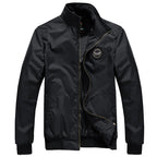 Men's Aviator Air Force Jacket – Casual Bomber Style in Black & Army Green