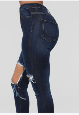 Ripped Slim Fit Skinny Jeans for Women