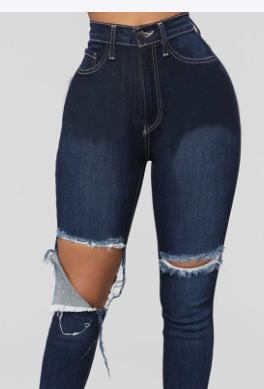 Ripped Slim Fit Skinny Jeans for Women