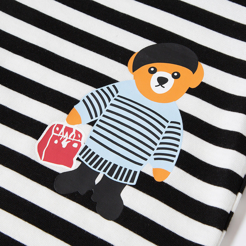 Cartoon Bear Long-sleeved T-shirt for Boys (3-10 Years)