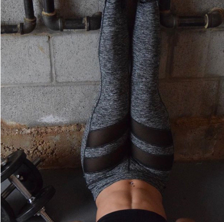 Mesh Panel Athletic Leggings for Activewear