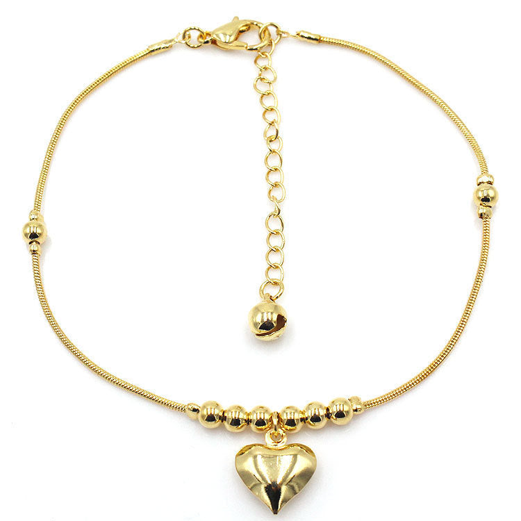 Golden Heart Anklet