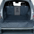 PETICON SUV Cargo Liner for Dogs with Mesh Window Waterproof Pet Cargo Cover Dog Seat Mat for SUVs Sedans Vans with Bumper Flap Protector Non-Slip Large Size Universal Fit