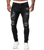 Men's Slim Fit Ripped Jeans - Casual Denim Trousers