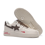 Air Force One Pure White Sneakers in Bone and Ice Blue