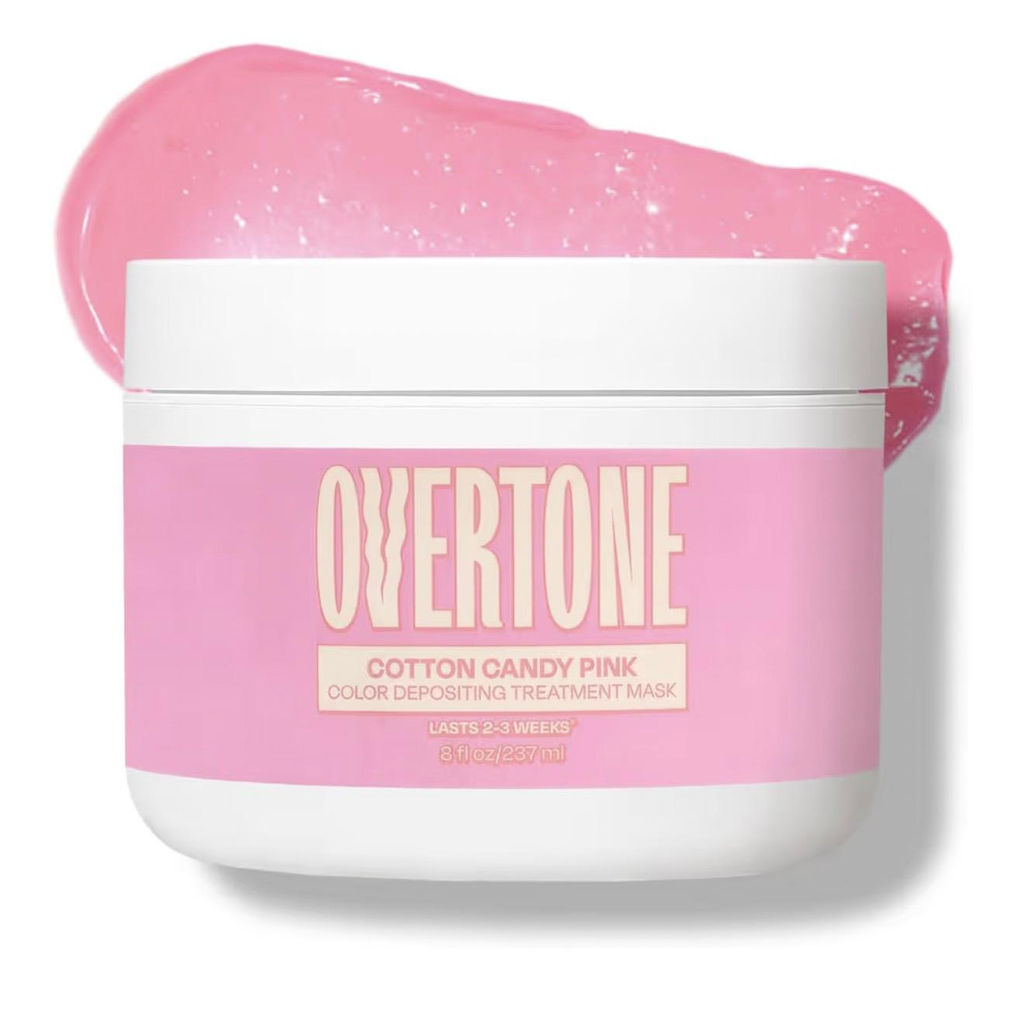 oVertone Cotton Candy Pink Color Depositing Treatment Mask - No Bleach, No Damage
