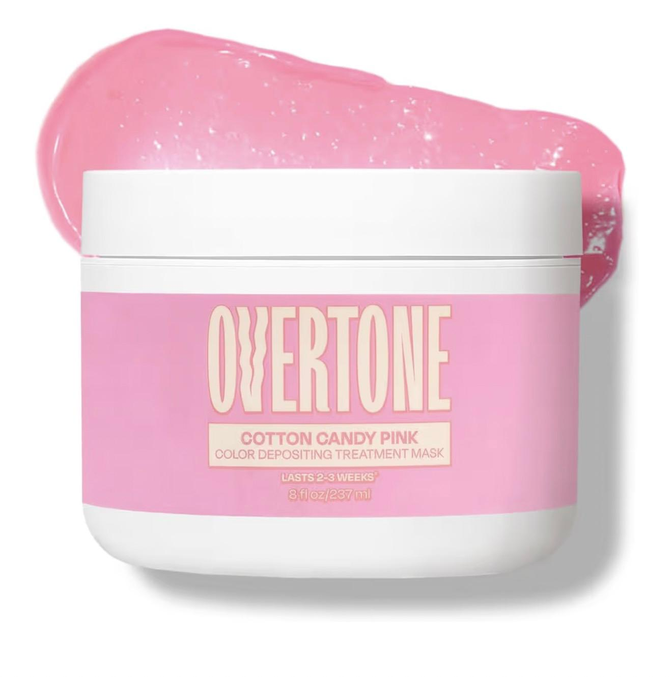 oVertone Cotton Candy Pink Color Depositing Treatment Mask - No Bleach, No Damage